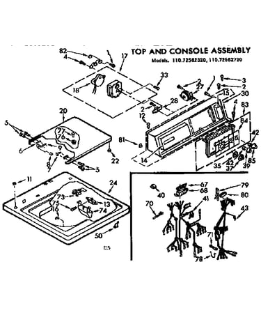 Top and console assembly