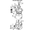 Kenmore 11072562910 tub and basket parts diagram