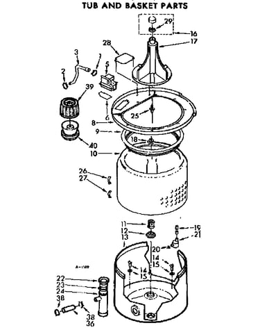 Tub and basket parts