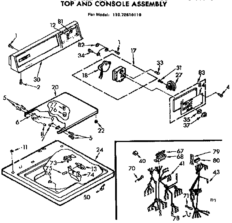Top and console assembly