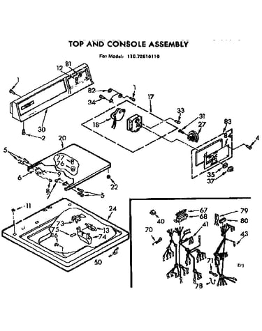 Top and console assembly