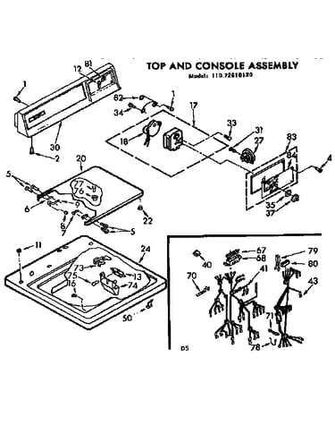 Top and console assembly