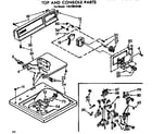 Kenmore 11072610130 top and console parts diagram