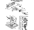 Kenmore 11072610140 top and console parts diagram