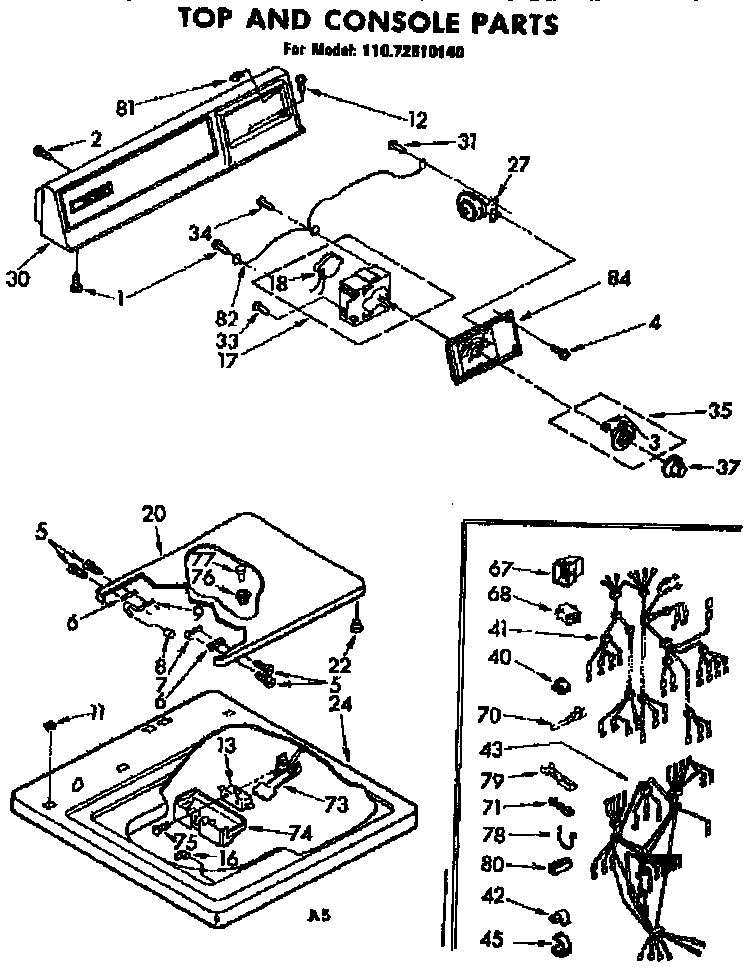Top and console parts