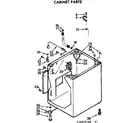 Kenmore 11073625400 cabinet parts diagram