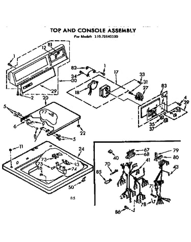 Top and console assembly