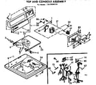 Kenmore 11072640110 top and console assembly diagram