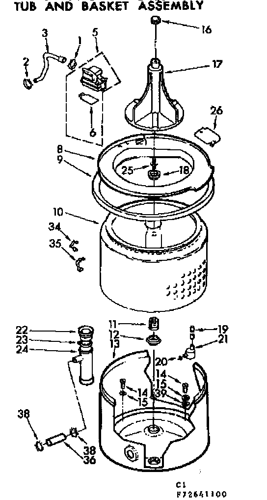 TUB AND BASKET ASSEMBLY