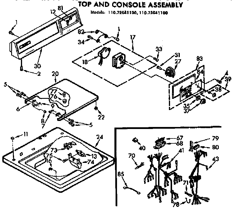 Top and console assembly