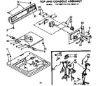 Kenmore 11072641110 top and console assembly diagram