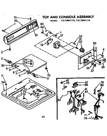 Top and console assembly