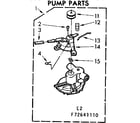 Kenmore 11073641110 pump parts diagram