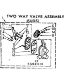 Two-way valve assembly suds