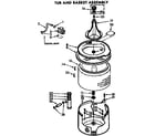 Kenmore 11072645100 tub and basket assembly diagram