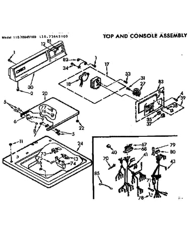 Top and console assembly