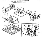 Kenmore 11073645110 top and console assembly diagram