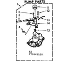 Kenmore 11073645120 pump parts diagram