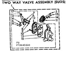 Kenmore 11073645120 two way valve assembly suds diagram