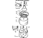 Kenmore 11072660110 tub and basket assembly diagram