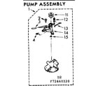 Kenmore 11072660420 pump assembly diagram