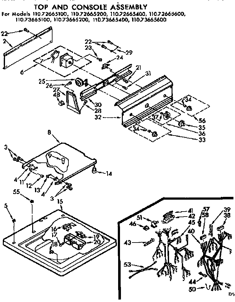 TOP AND CONSOLE ASSEMBLY