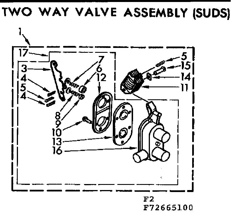 TWO WAY VALVE ASSEMBLY SUDS