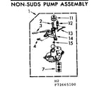 Kenmore 11073665100 non-suds pump assembly diagram