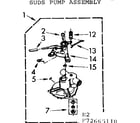 Kenmore 11073665610 suds pump assembly diagram