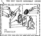 Kenmore 11072665110 two way valve assembly, suds diagram