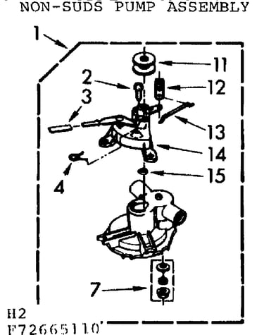 Non suds pump assembly