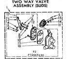 Kenmore 11073665130 two way valve assembly, suds diagram