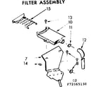 Kenmore 11073665430 filter assembly diagram