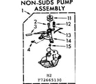 Kenmore 11073665130 non-suds pump assembly diagram