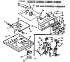 Kenmore 11073667100 top and console assembly diagram