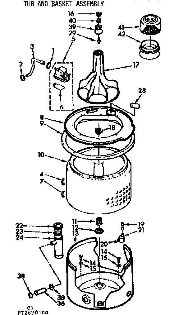 TUB AND BASKET ASSEMBLY