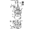 Kenmore 11073670600 tub and basket assembly diagram