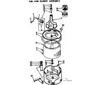 Kenmore 11072670610 tub & basket assembly diagram