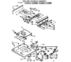 Kenmore 11073675400 top and console assembly diagram