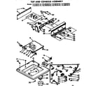 Kenmore 11073675410 top and console assembly diagram