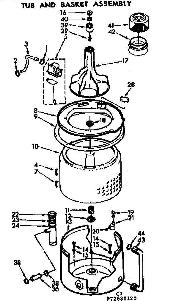 TUB AND BASKET ASSEMBLY