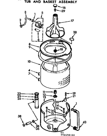 Tub and basket assembly
