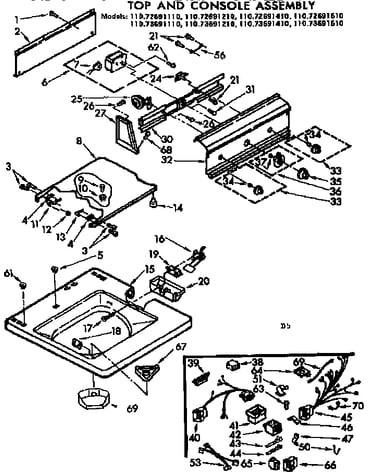 Top and console assembly