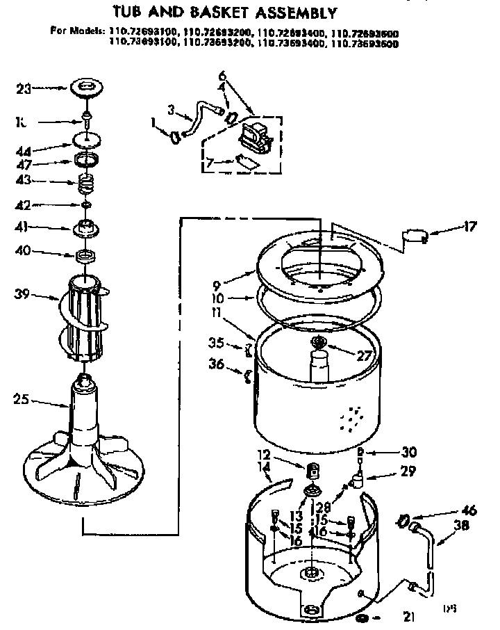 TUB AND BASKET ASSEMBLY