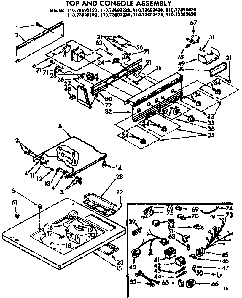 Top and console assembly