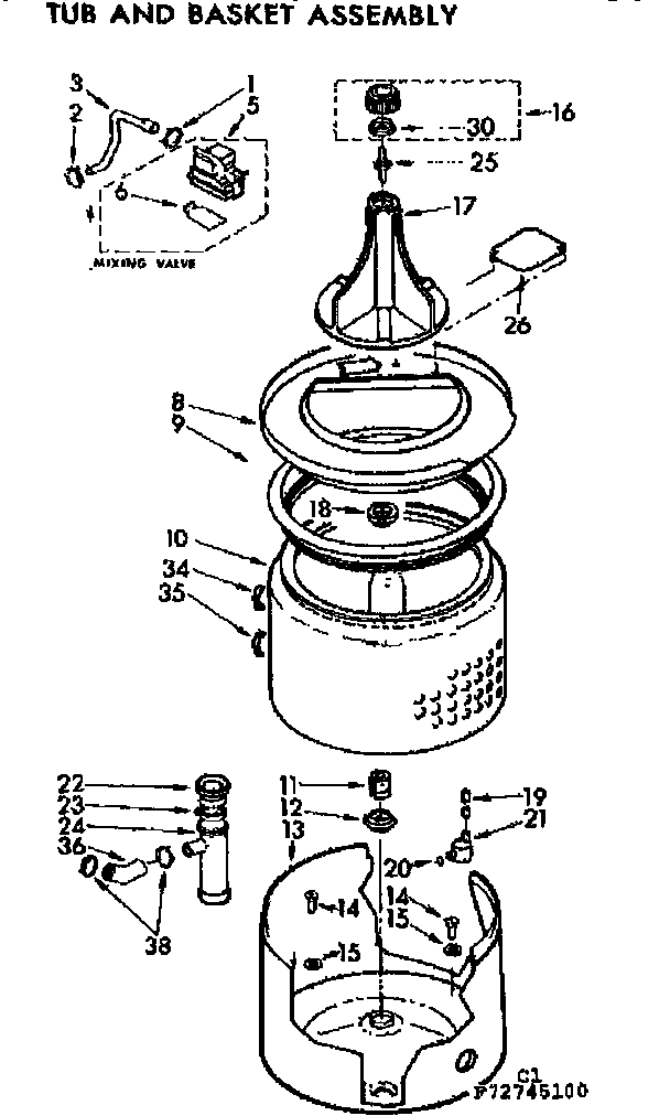 TUB AND BASKET ASSEMBLY