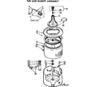 Kenmore 11073745100 tub and basket assembly diagram