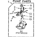 Kenmore 11073745110 pump parts diagram