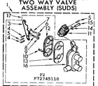 Kenmore 11072745110 two way valve assembly, suds diagram