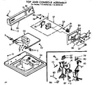 Kenmore 11072745120 top and console assembly diagram